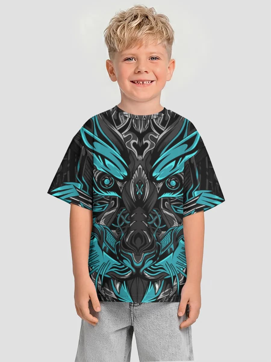 Boys' oversized cotton T-shirt