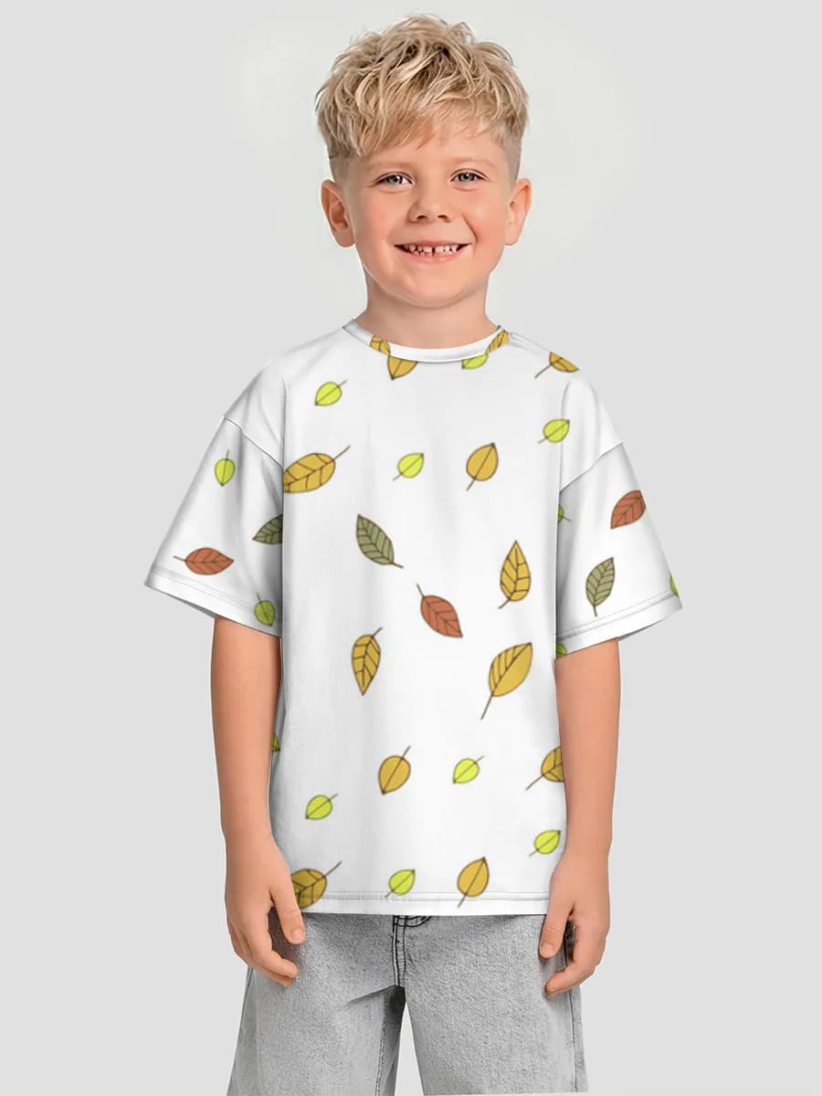 Boys' oversized cotton T-shirt