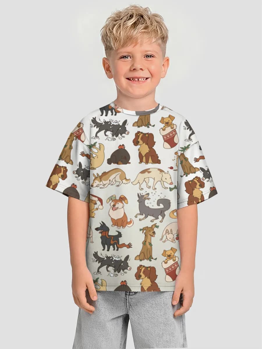 Boys' oversized cotton T-shirt
