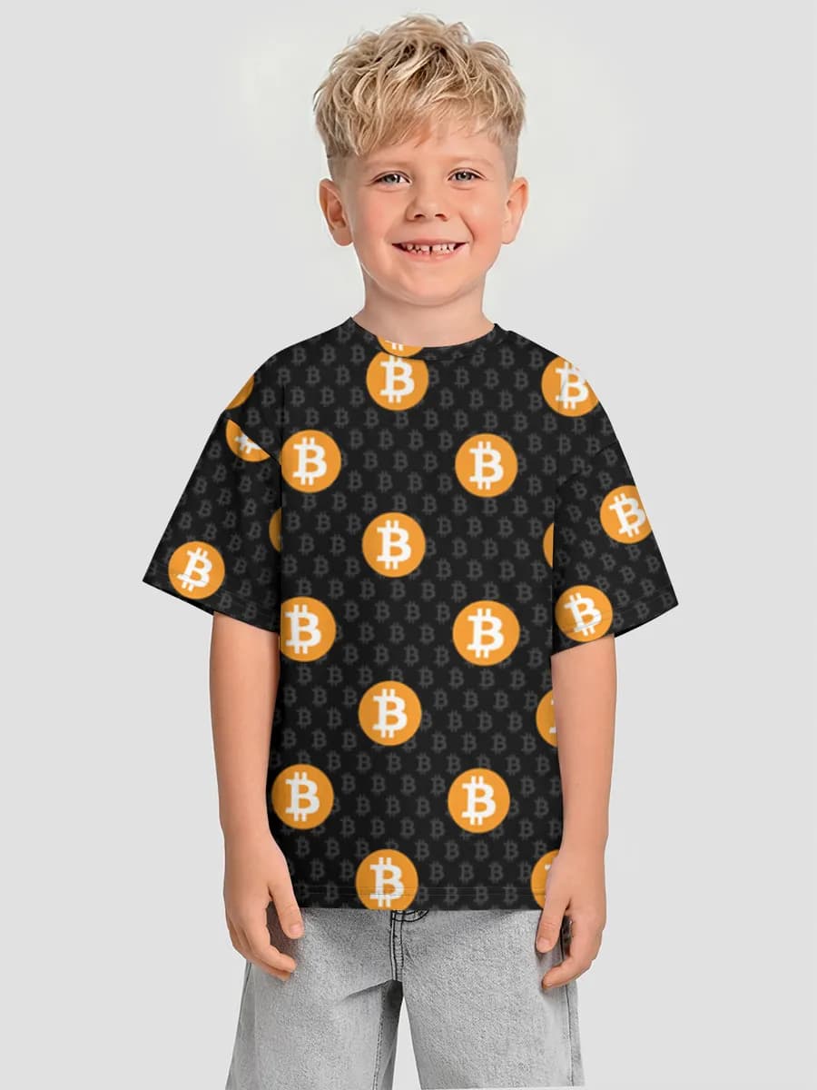 Boys' oversized cotton T-shirt
