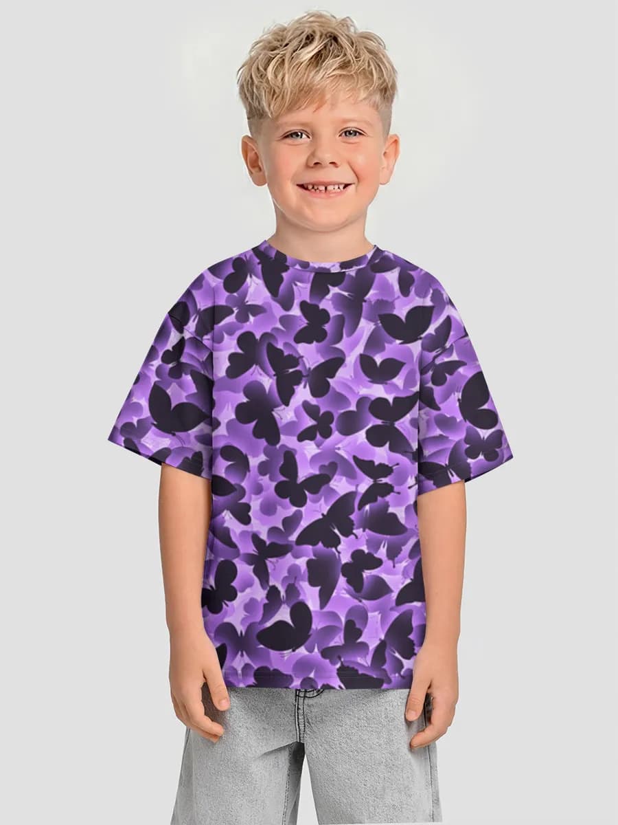 Boys' oversized cotton T-shirt