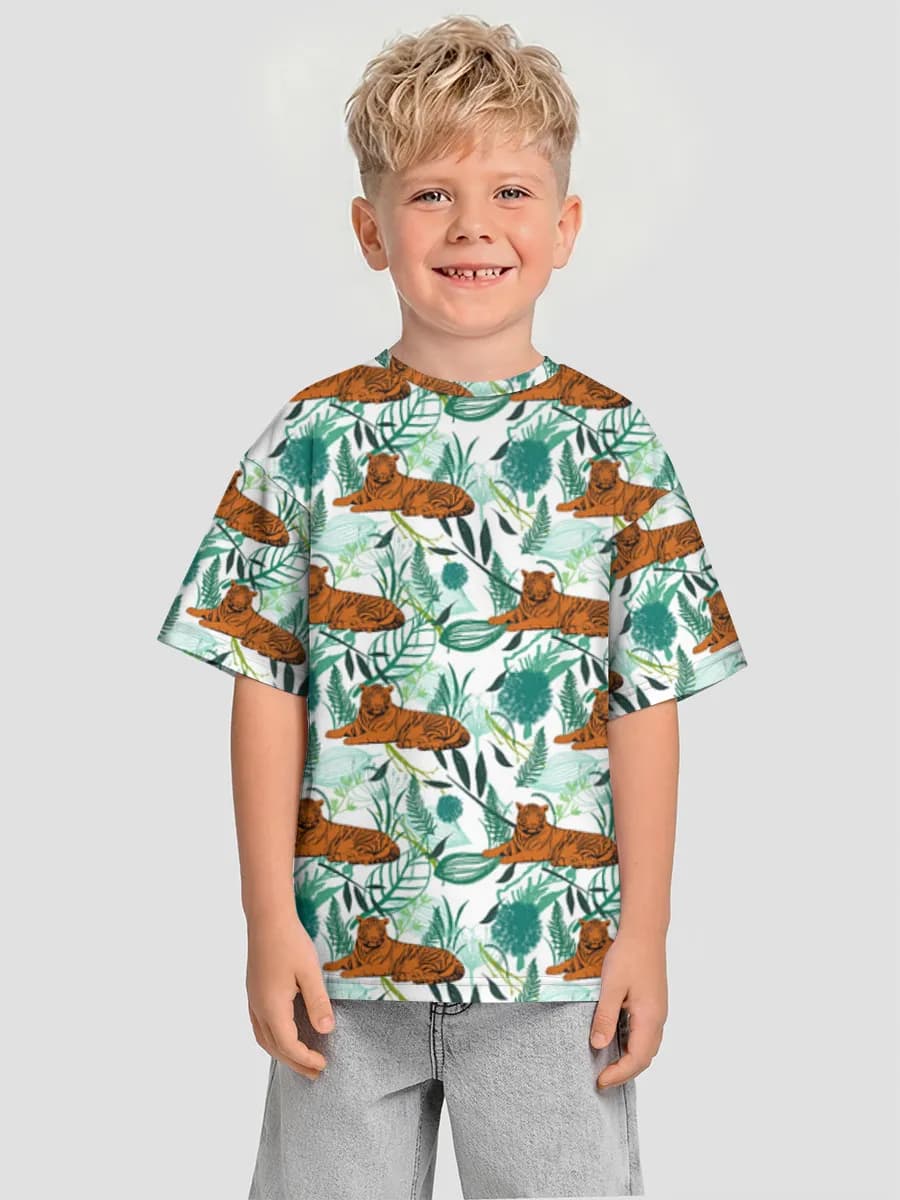 Boys' oversized cotton T-shirt