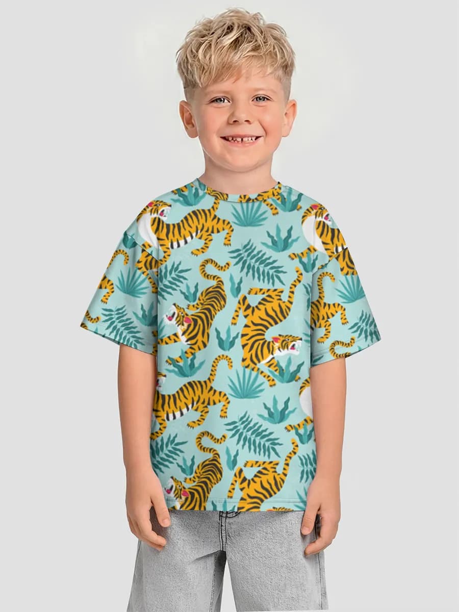 Boys' oversized cotton T-shirt