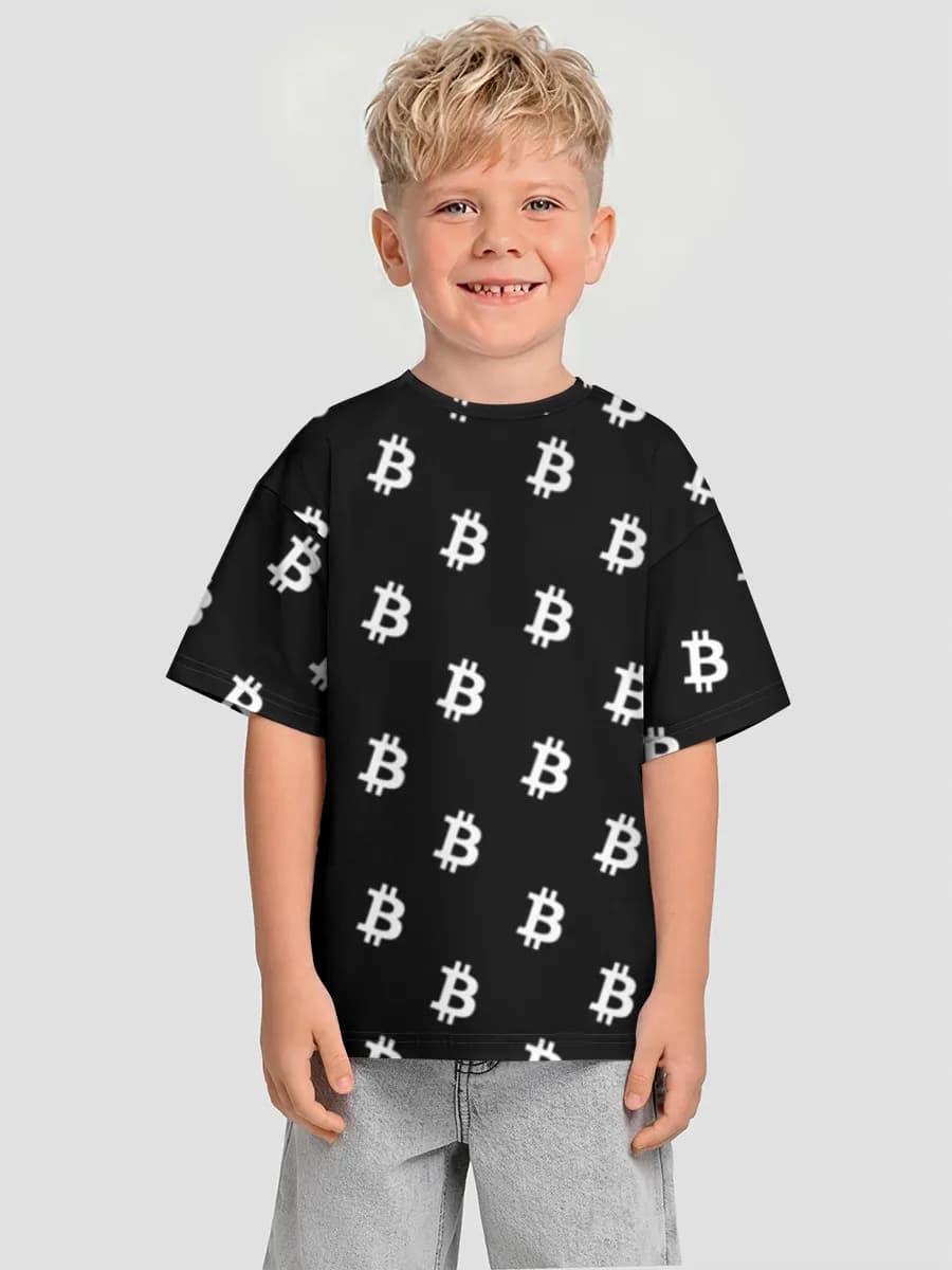 Boys' oversized cotton T-shirt