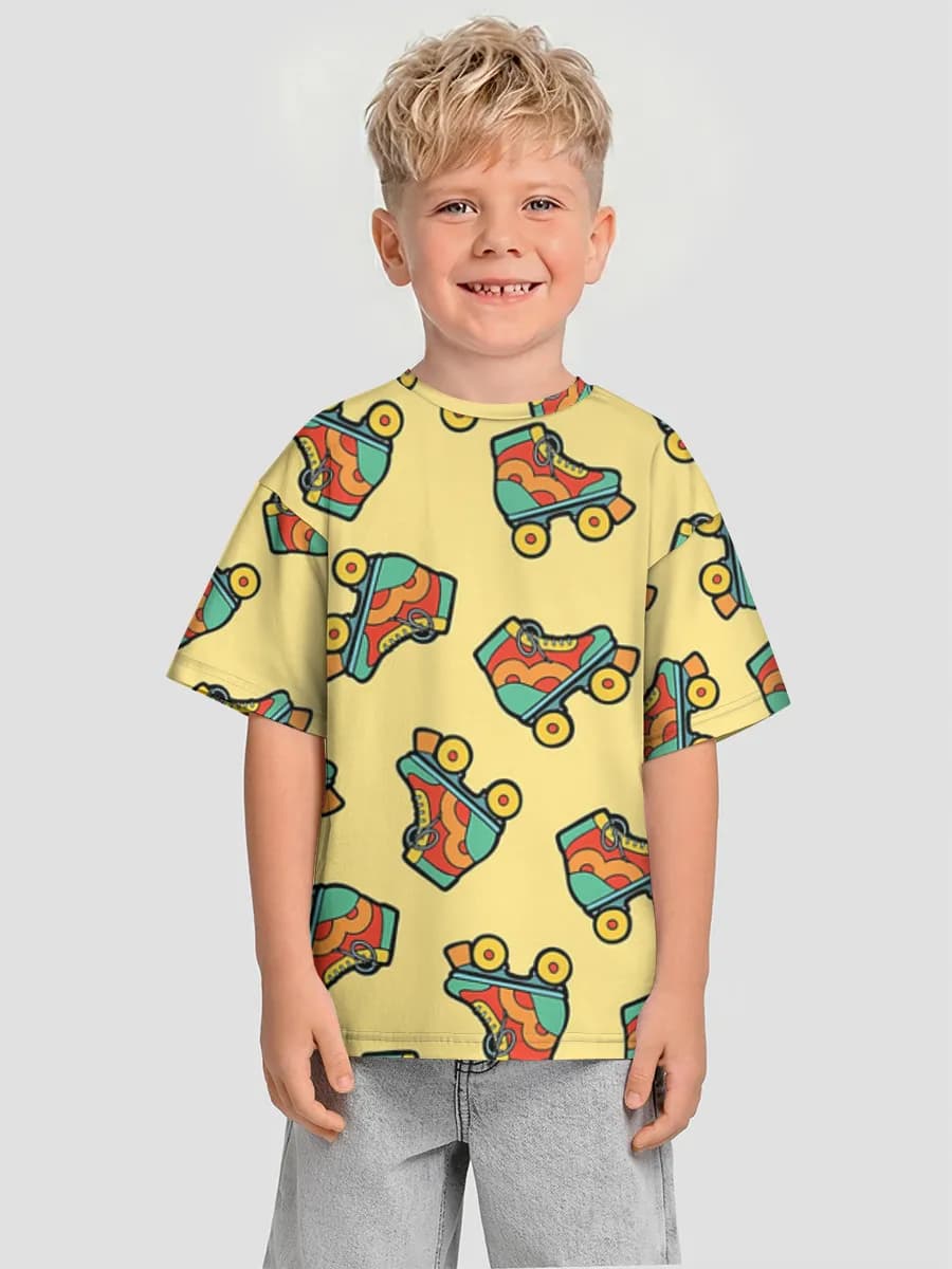 Boys' oversized cotton T-shirt