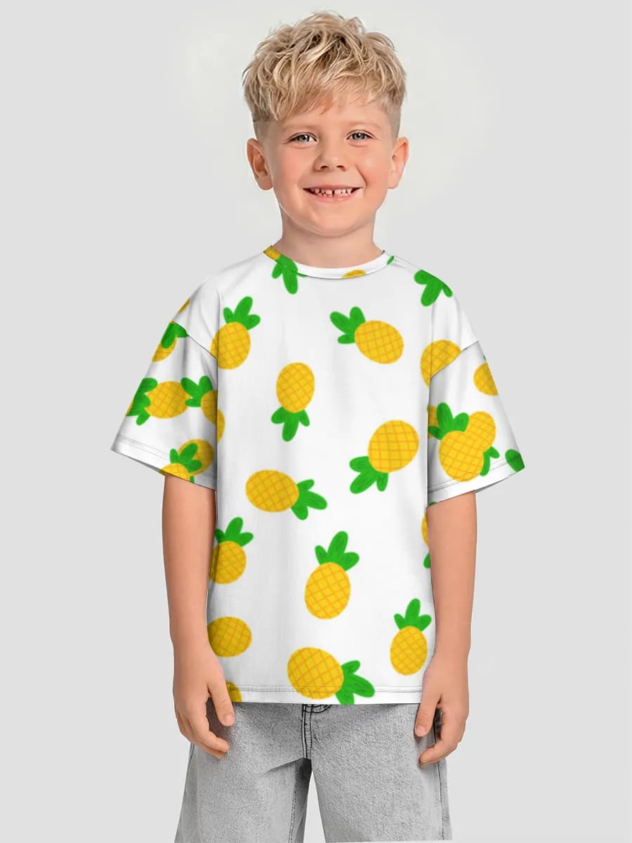 Boys' oversized cotton T-shirt