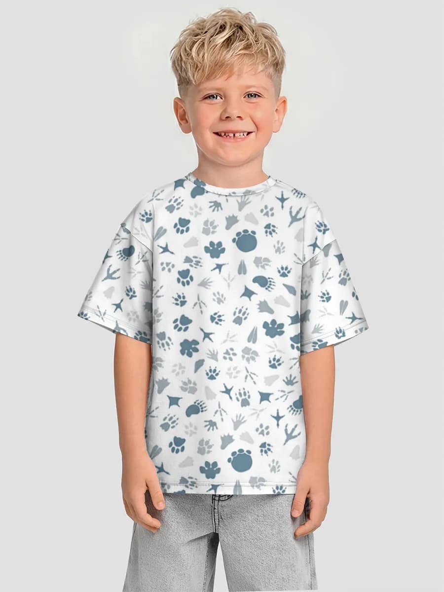 Boys' oversized cotton T-shirt