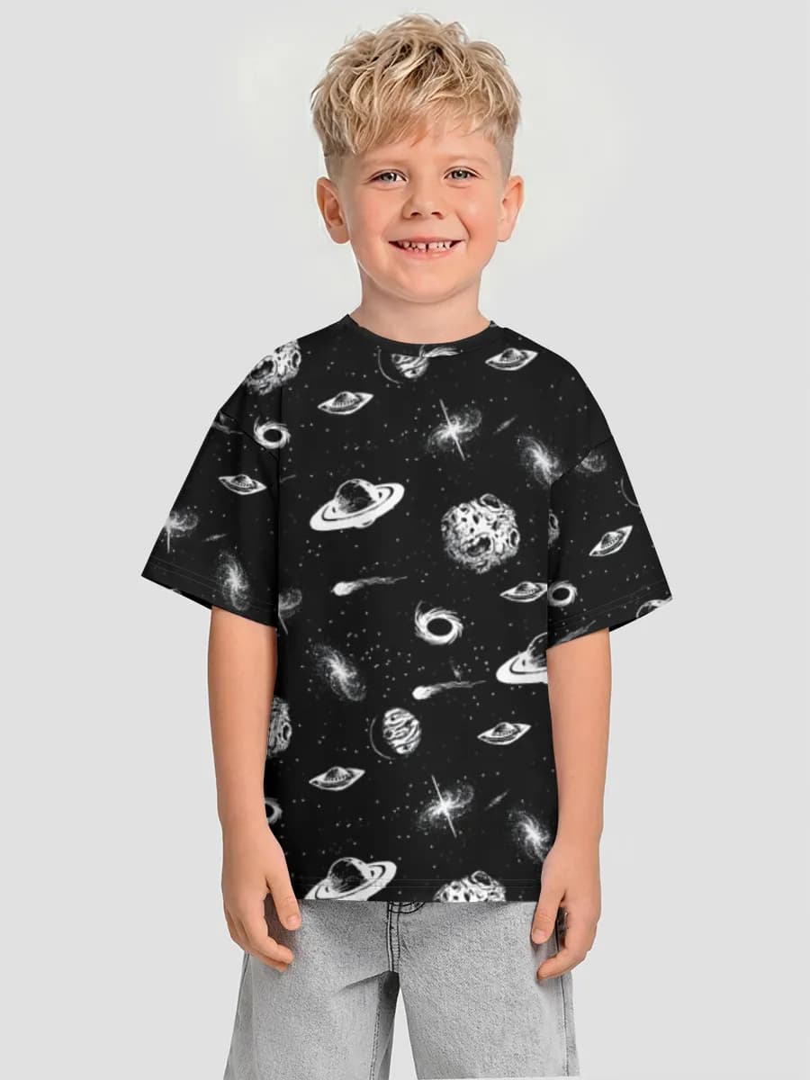 Boys' oversized cotton T-shirt