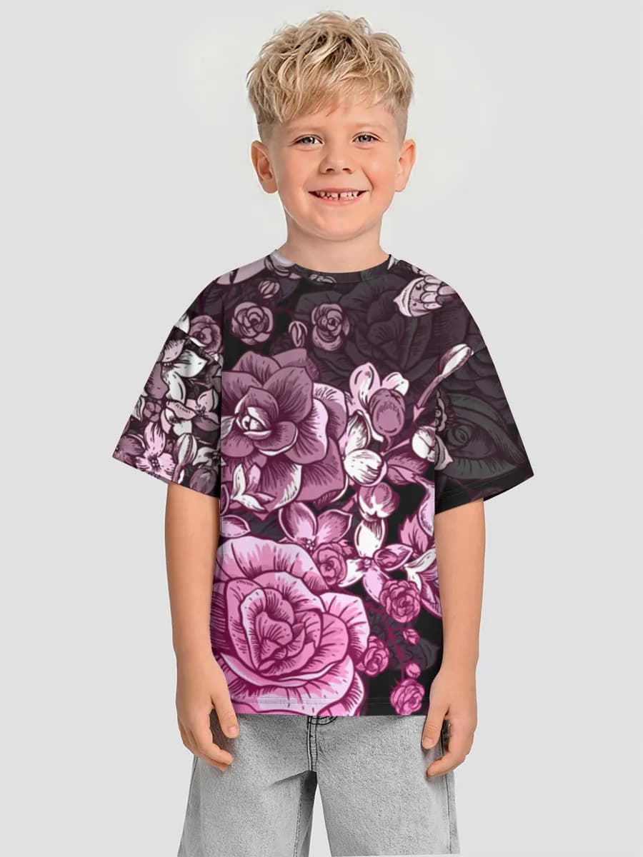Oversized Baumwoll-T-Shirt Jungen