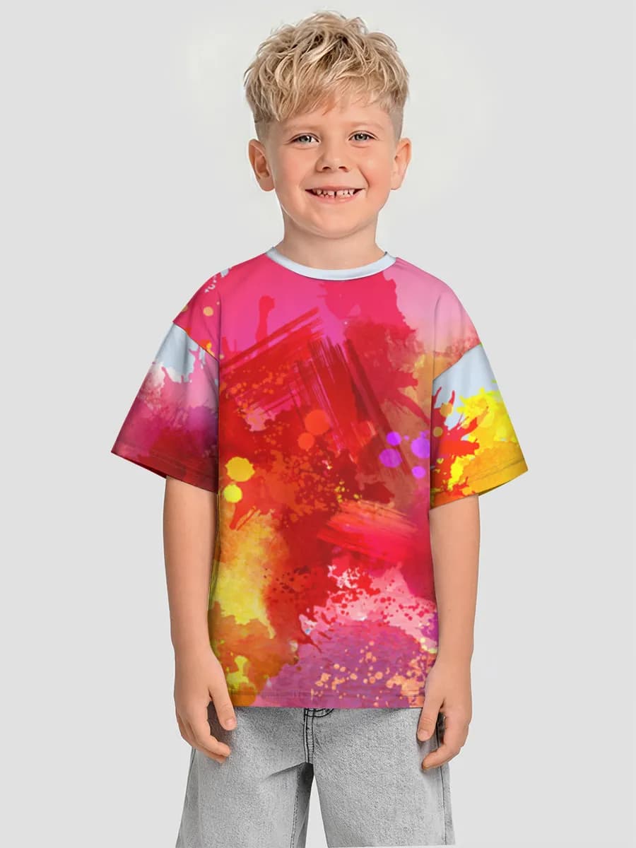Oversized Baumwoll-T-Shirt Jungen