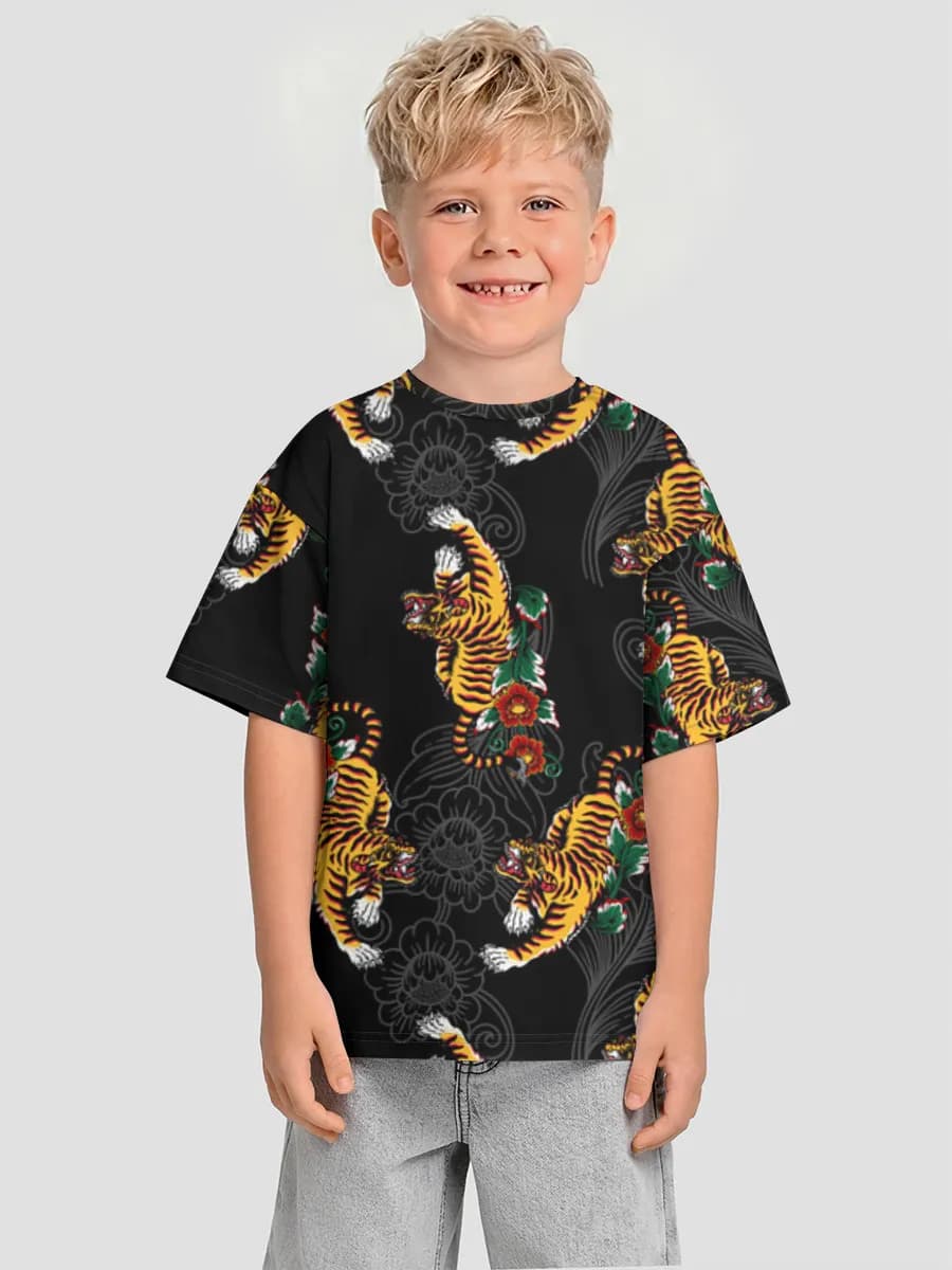 男の子 ビッグシルエット コットンTシャツ