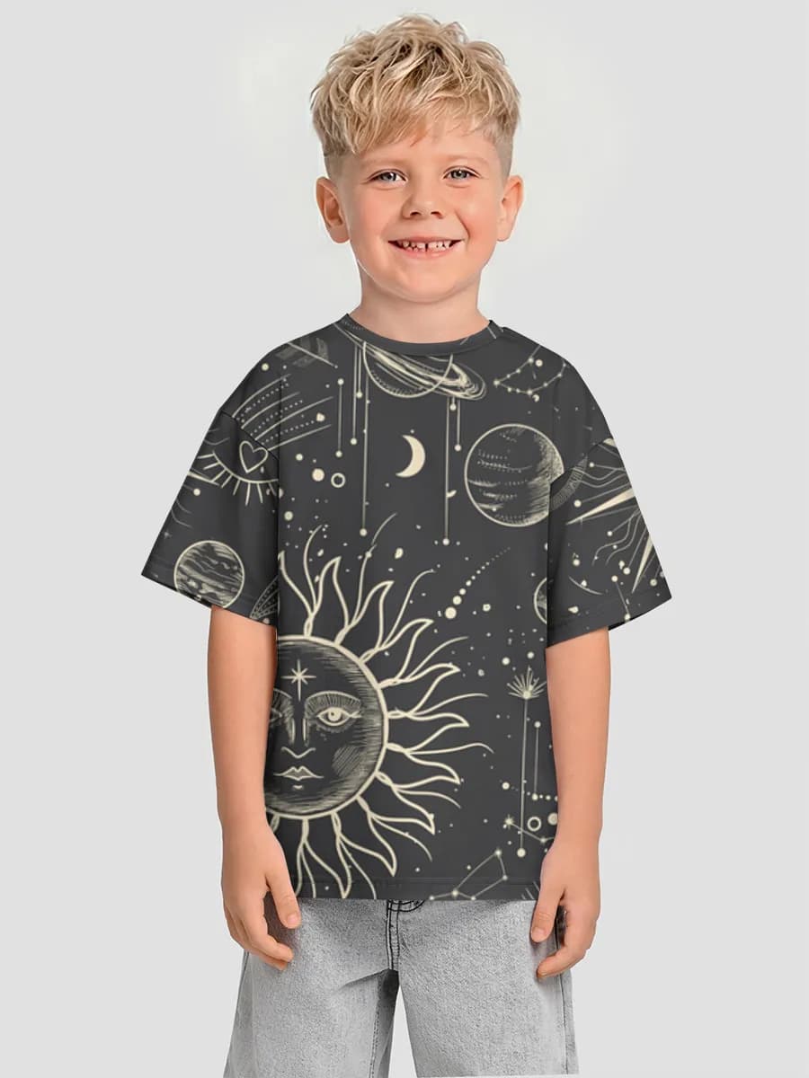 Boys' oversized cotton T-shirt