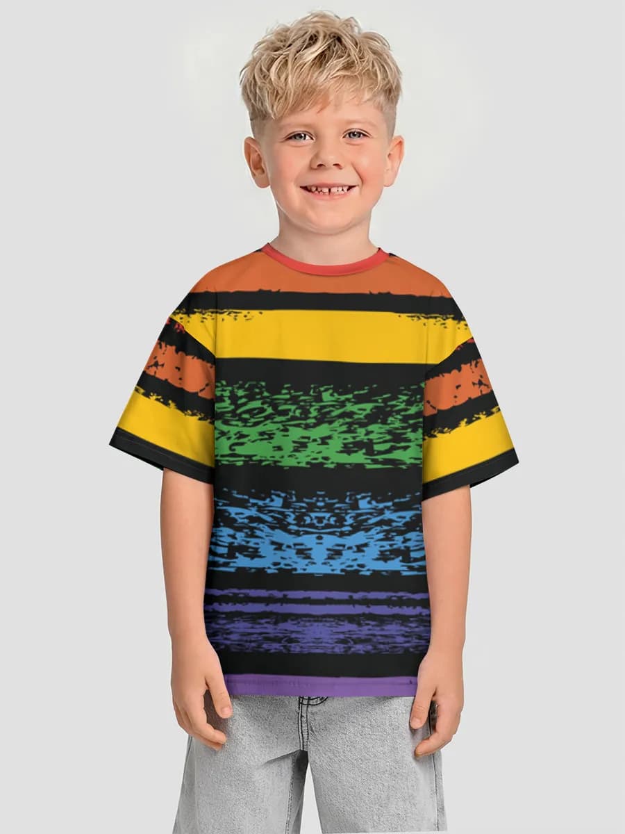 Boys' oversized cotton T-shirt
