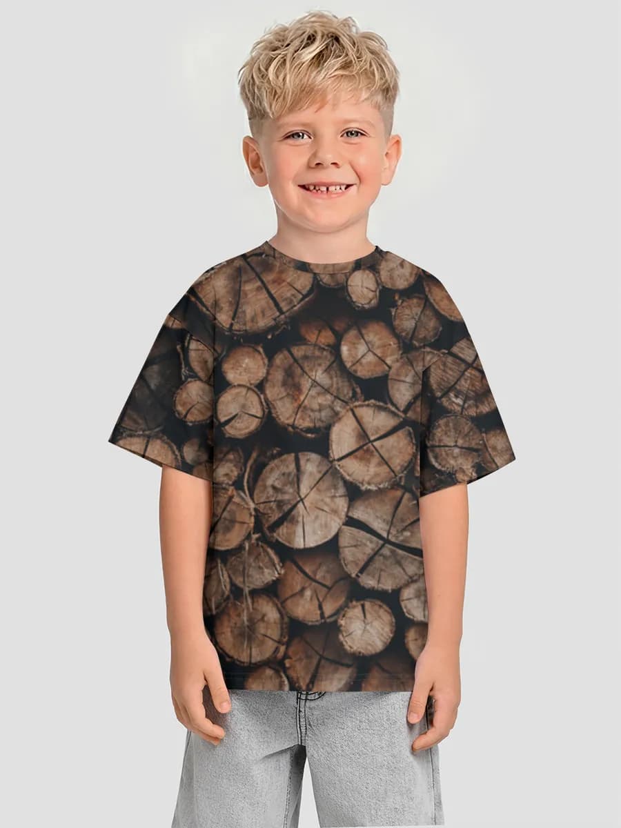 Oversized Baumwoll-T-Shirt Jungen