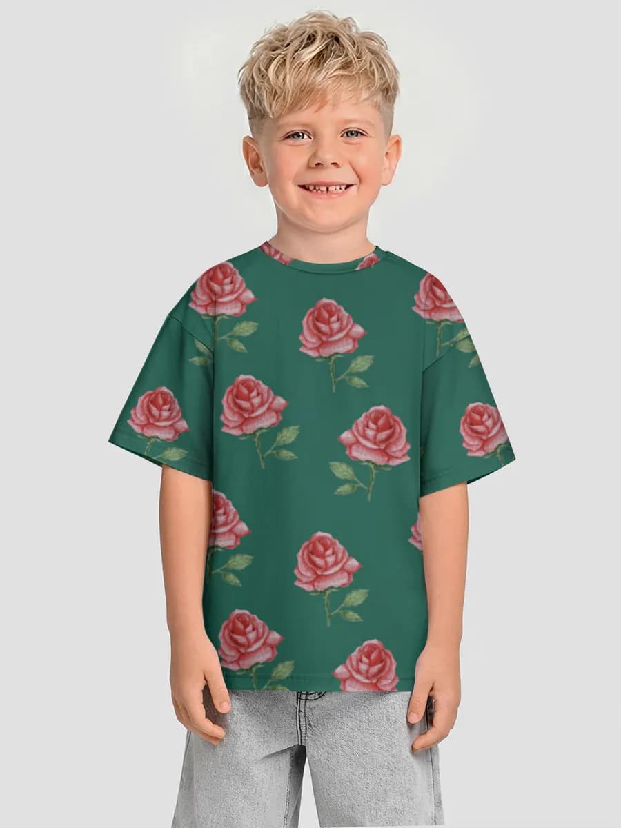 Oversized Baumwoll-T-Shirt Jungen