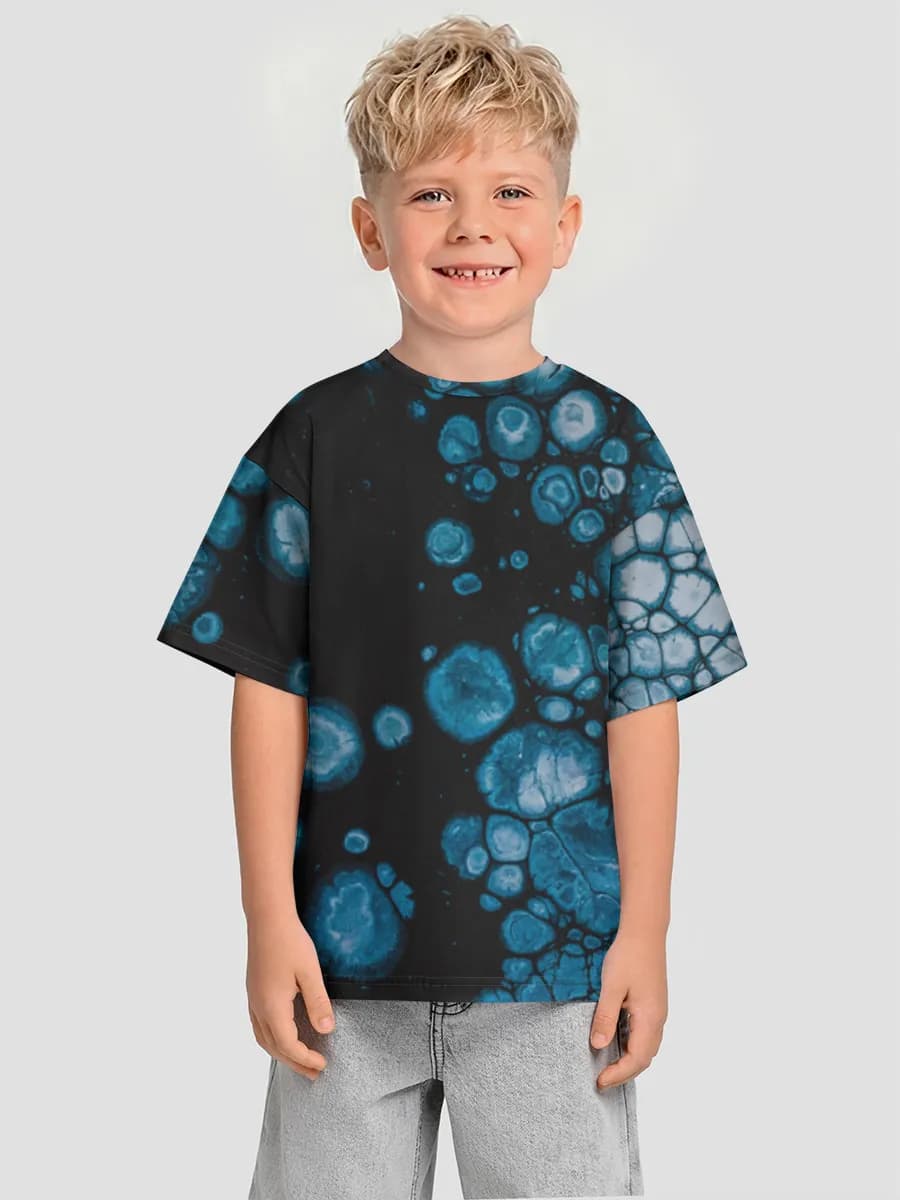 Boys' oversized cotton T-shirt