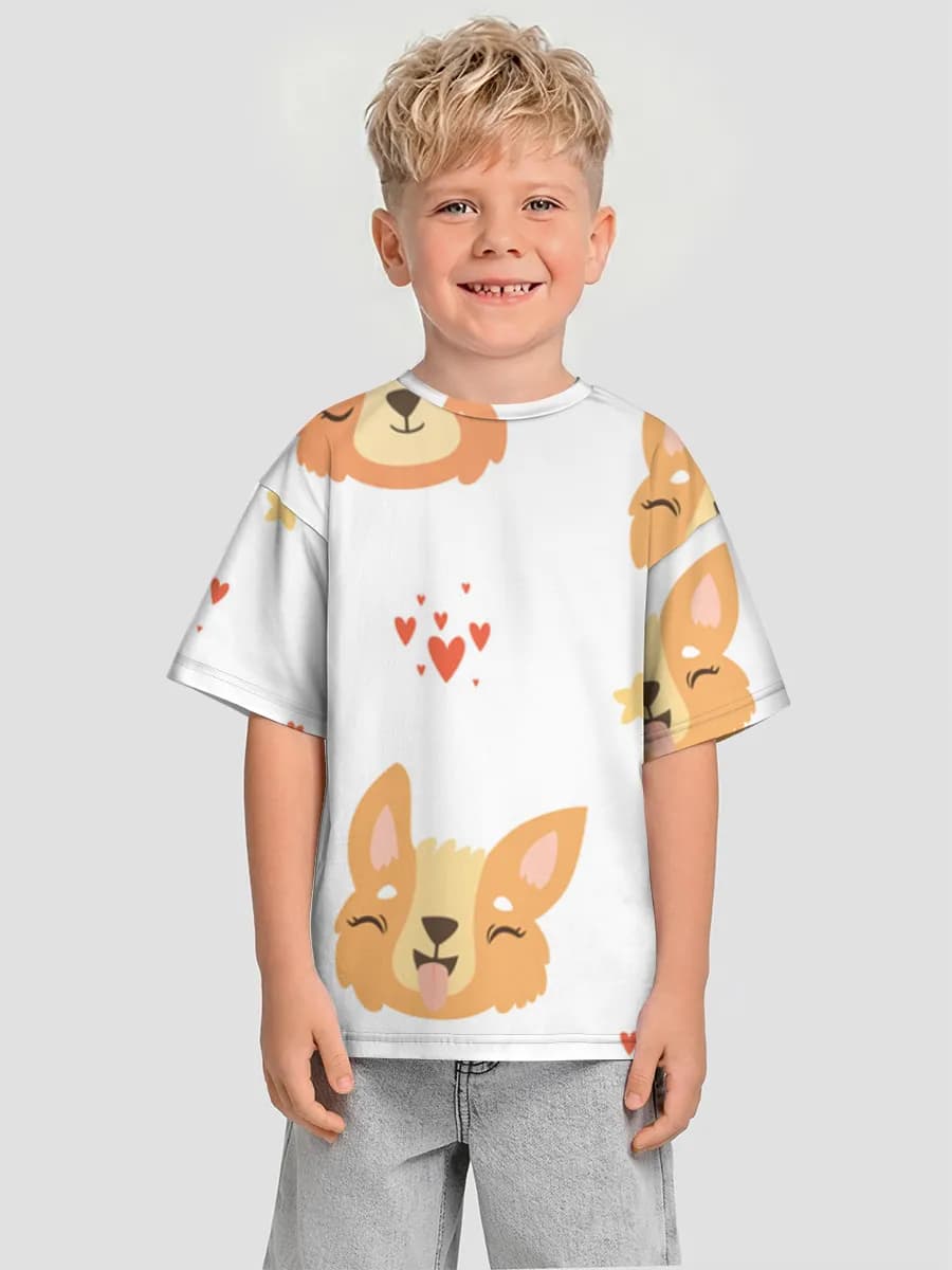 Oversized Baumwoll-T-Shirt Jungen