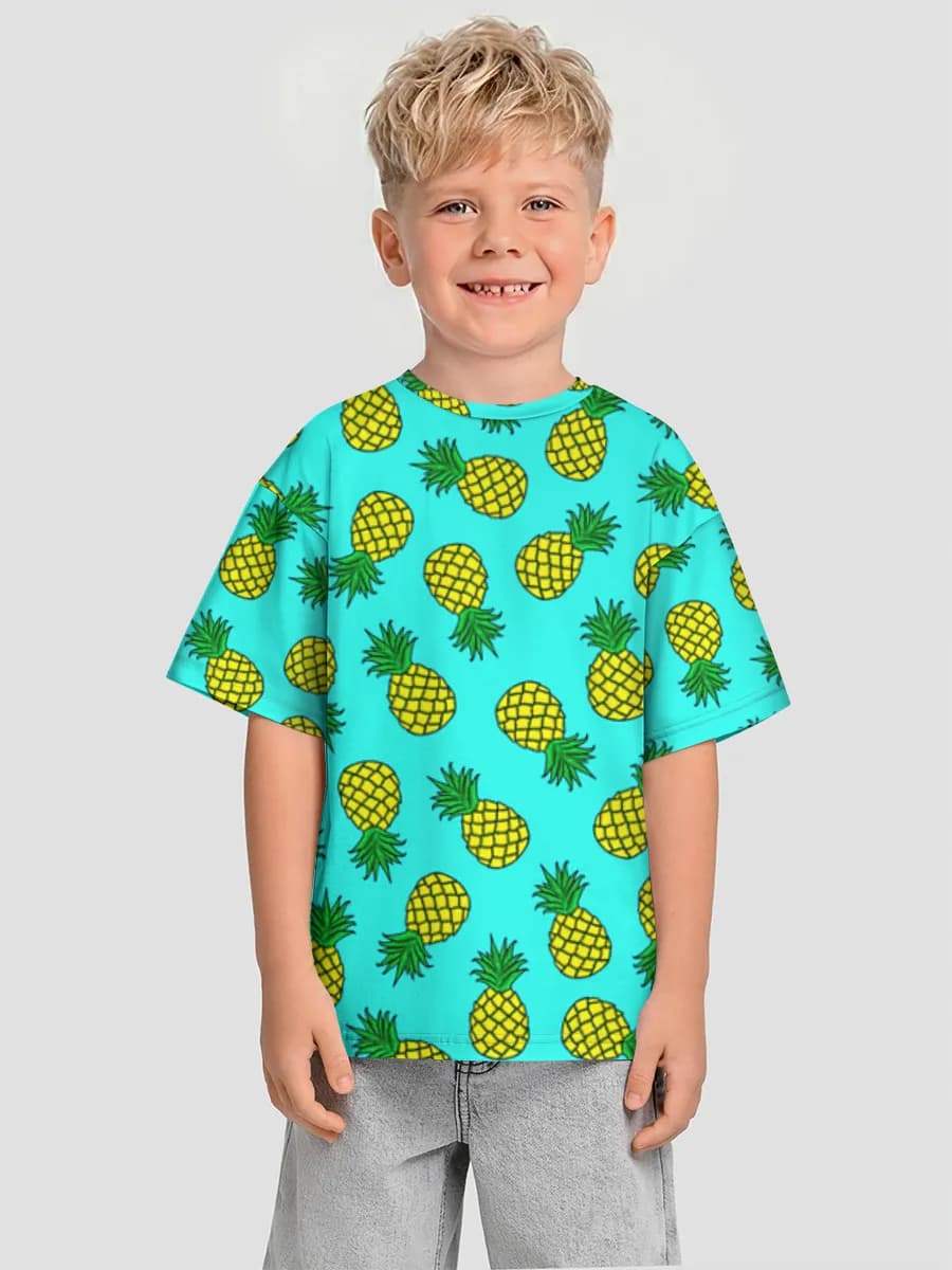 Boys' oversized cotton T-shirt