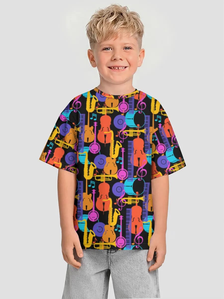 Oversized Baumwoll-T-Shirt Jungen