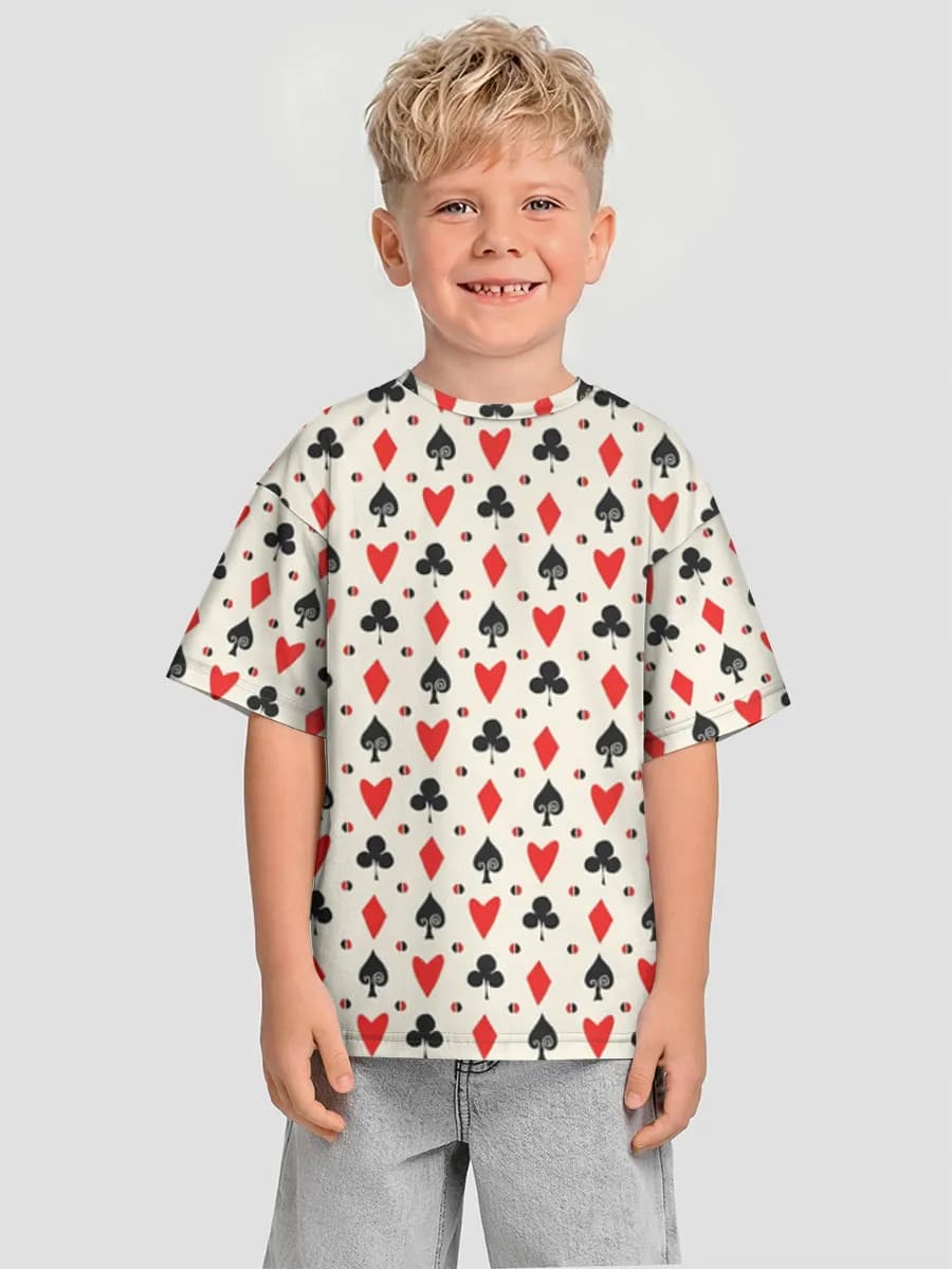Boys' oversized cotton T-shirt