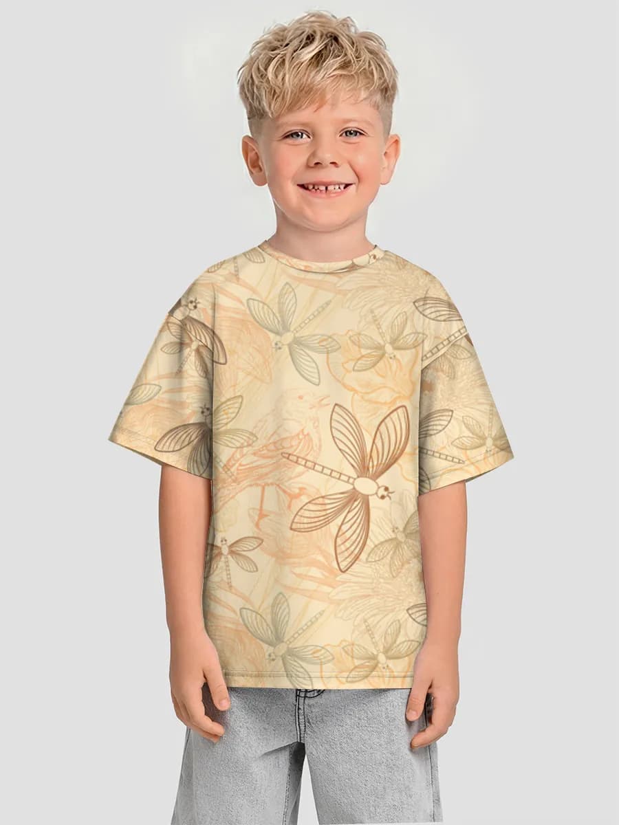 Boys' oversized cotton T-shirt