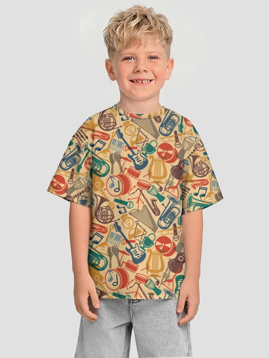 Boys' oversized cotton T-shirt