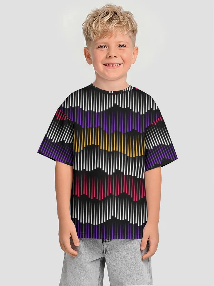 Boys' oversized cotton T-shirt