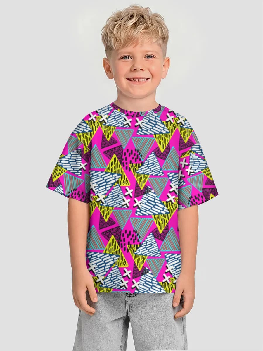 Boys' oversized cotton T-shirt
