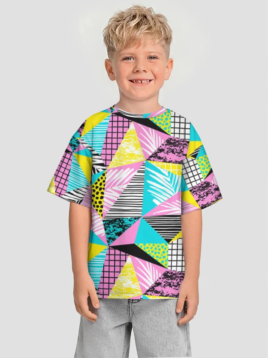 Boys' oversized cotton T-shirt