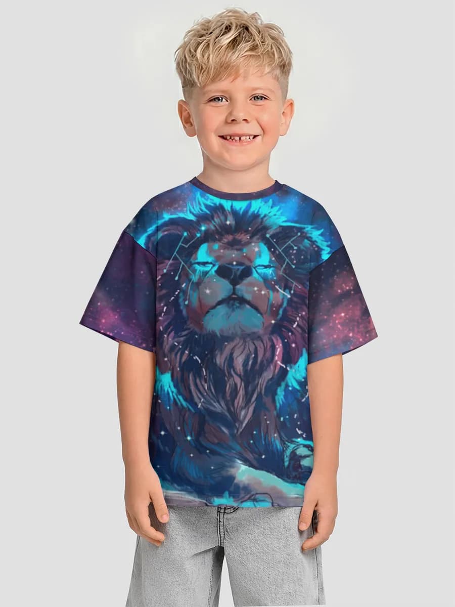 Boys' oversized cotton T-shirt