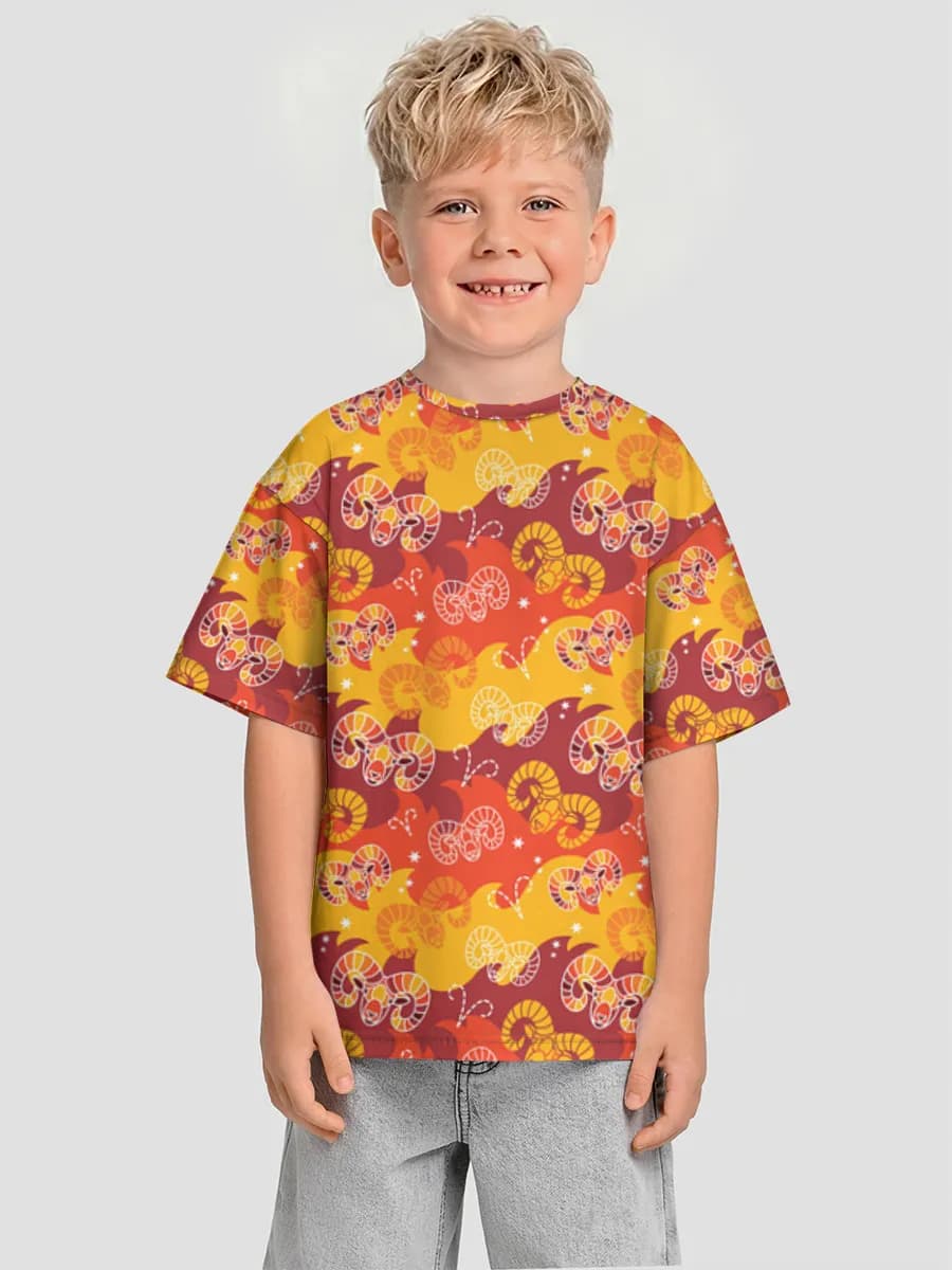Boys' oversized cotton T-shirt
