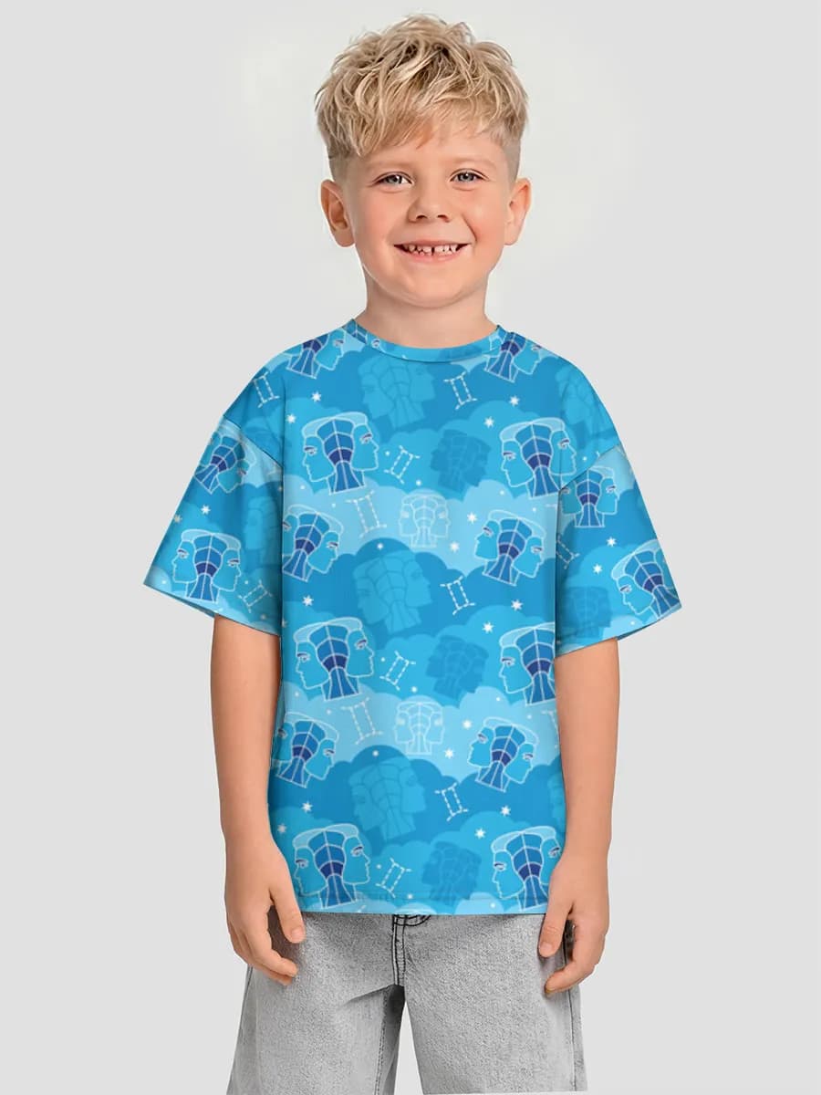 Boys' oversized cotton T-shirt