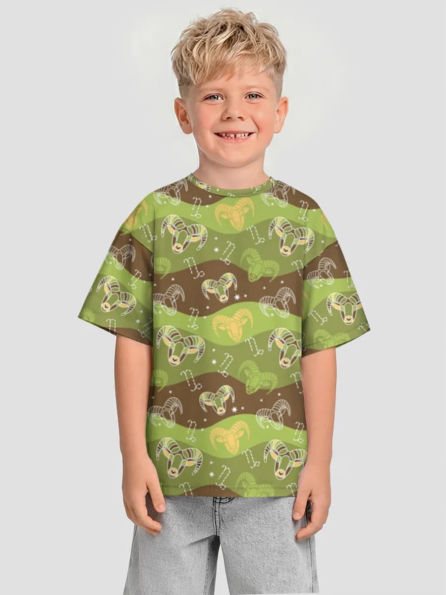 Boys' oversized cotton T-shirt