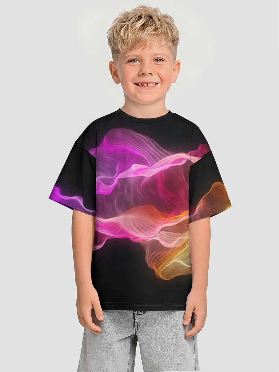 Boys' oversized cotton T-shirt