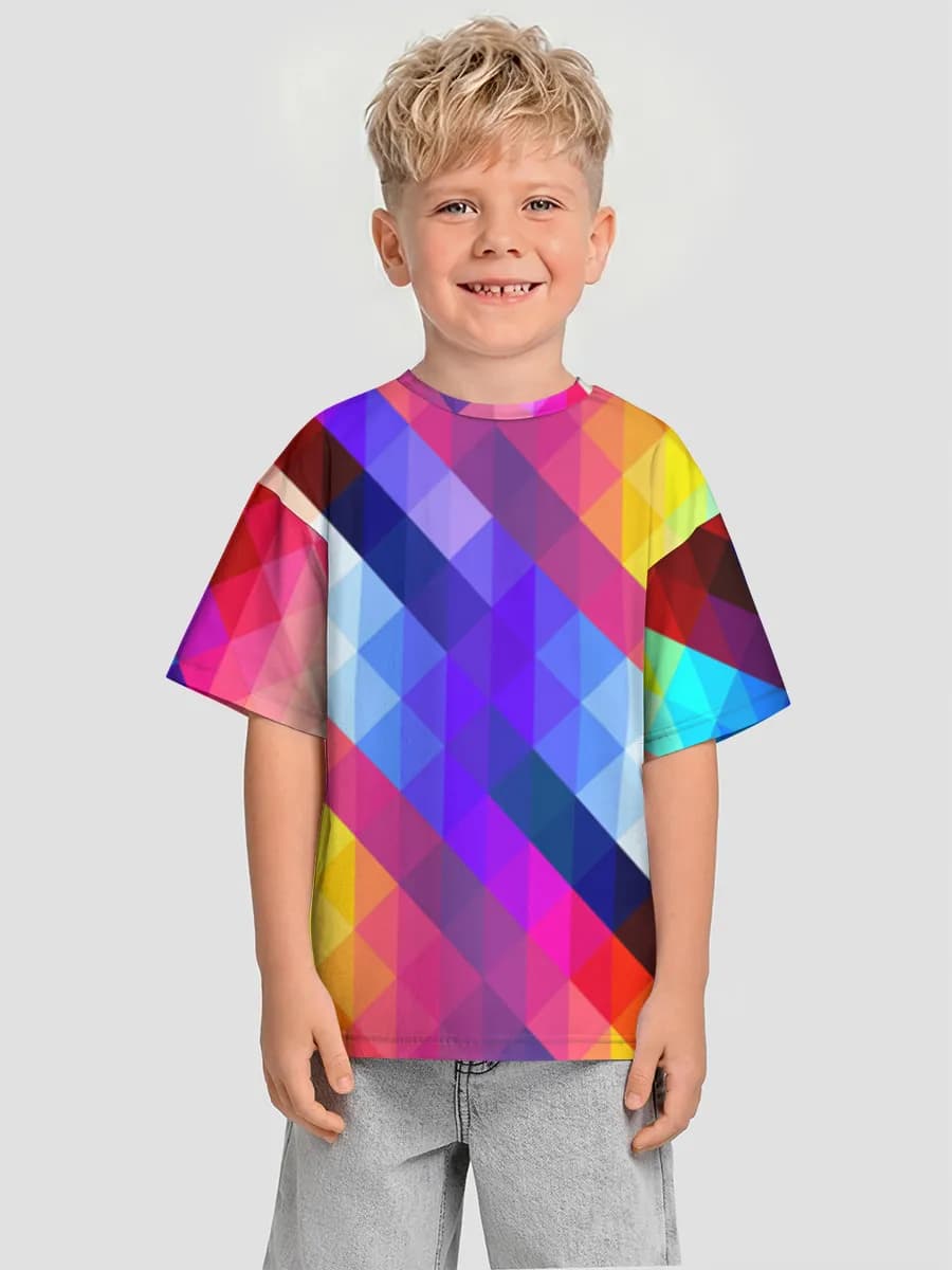 Boys' oversized cotton T-shirt
