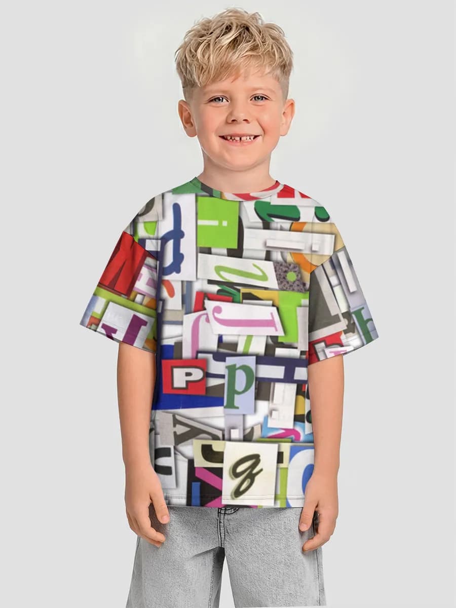 Oversized Baumwoll-T-Shirt Jungen