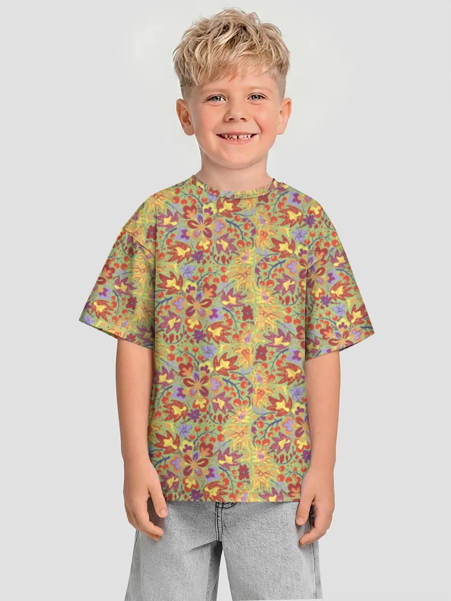Boys' oversized cotton T-shirt