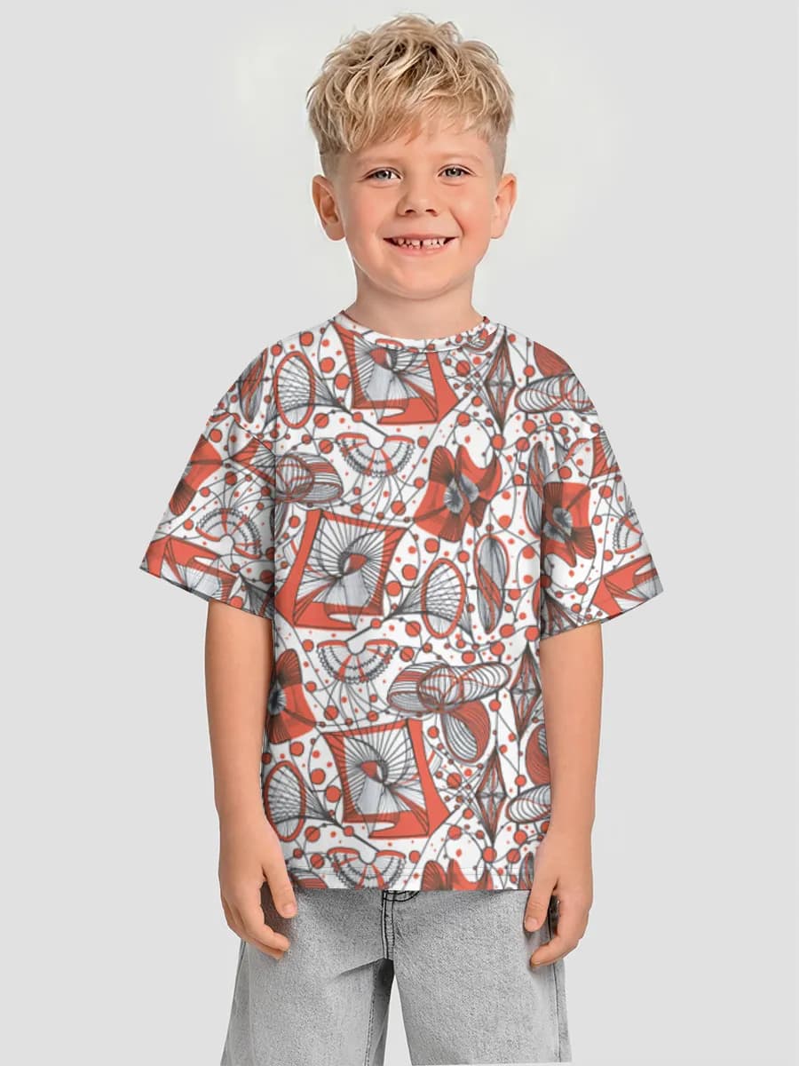 Boys' oversized cotton T-shirt