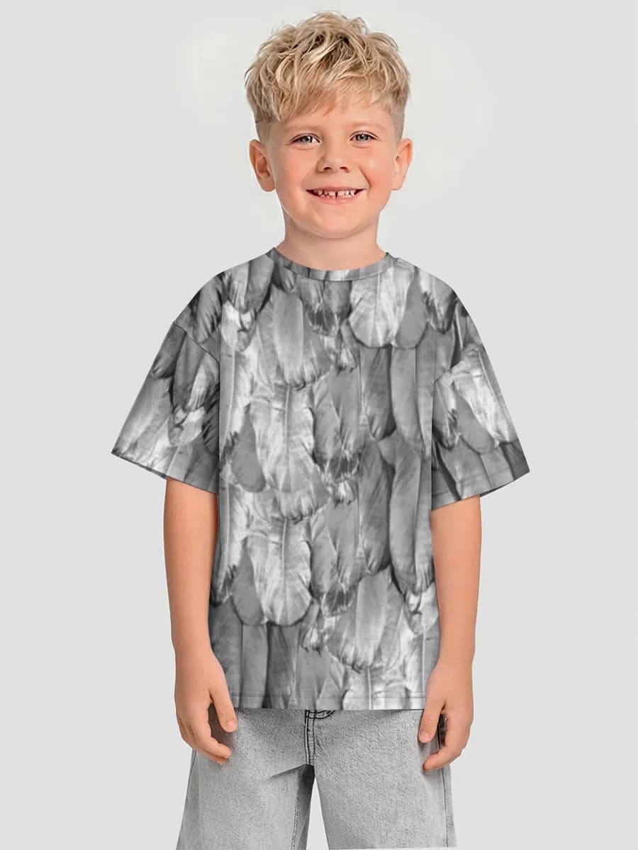 Boys' oversized cotton T-shirt