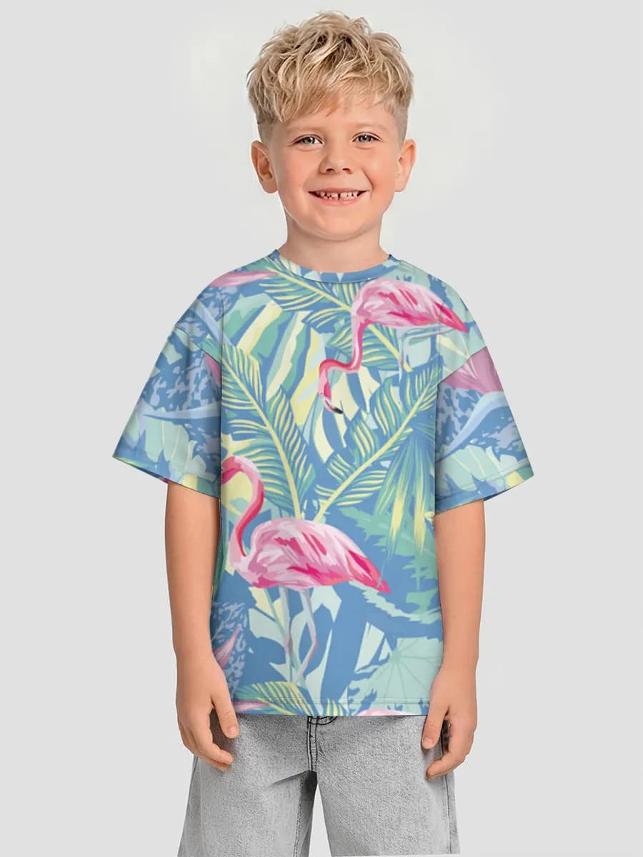 Boys' oversized cotton T-shirt
