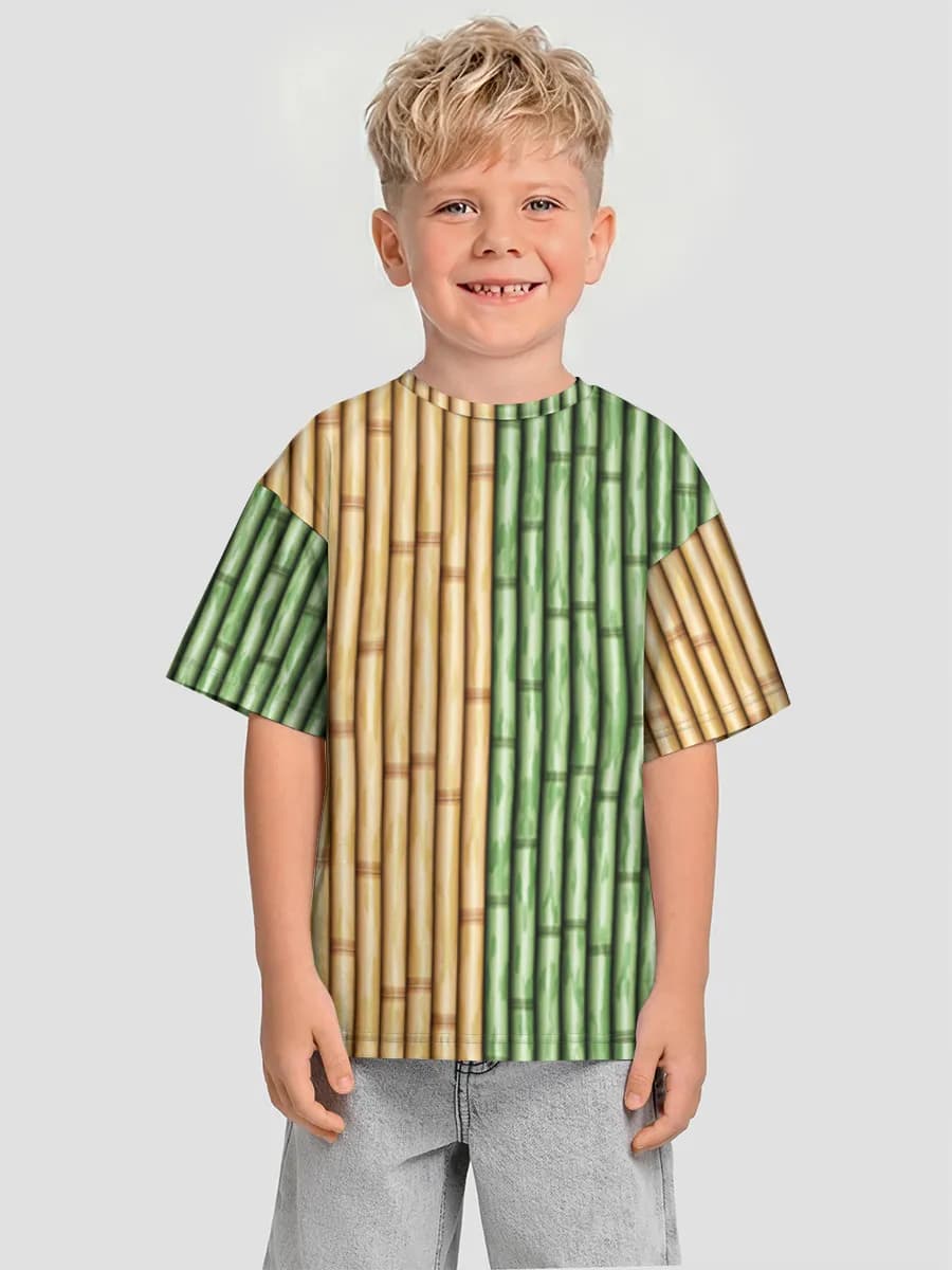 Boys' oversized cotton T-shirt