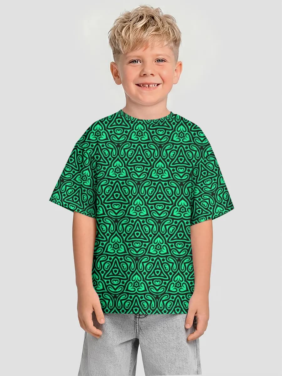 Boys' oversized cotton T-shirt