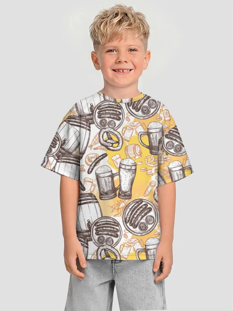 Boys' oversized cotton T-shirt