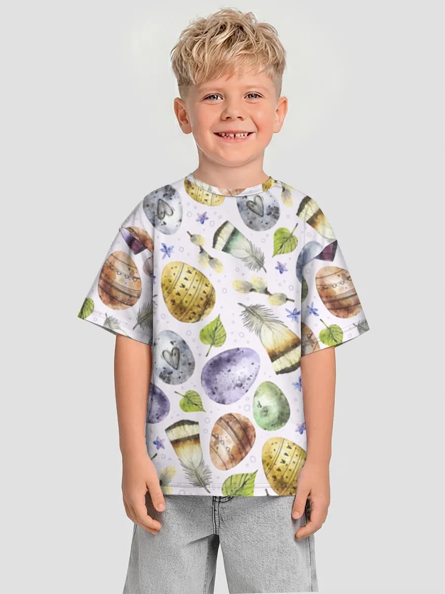 Boys' oversized cotton T-shirt