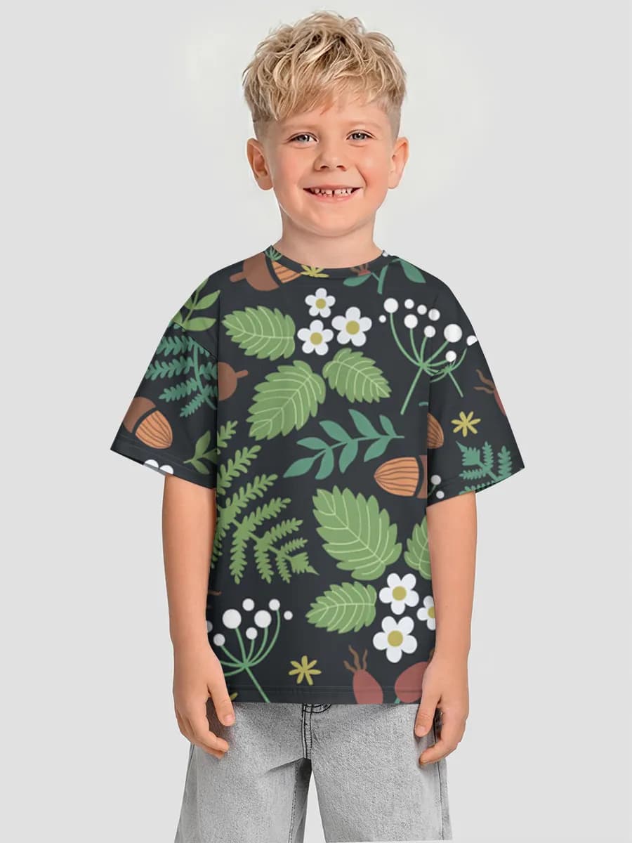 Boys' oversized cotton T-shirt