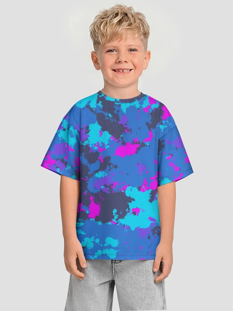 Boys' oversized cotton T-shirt