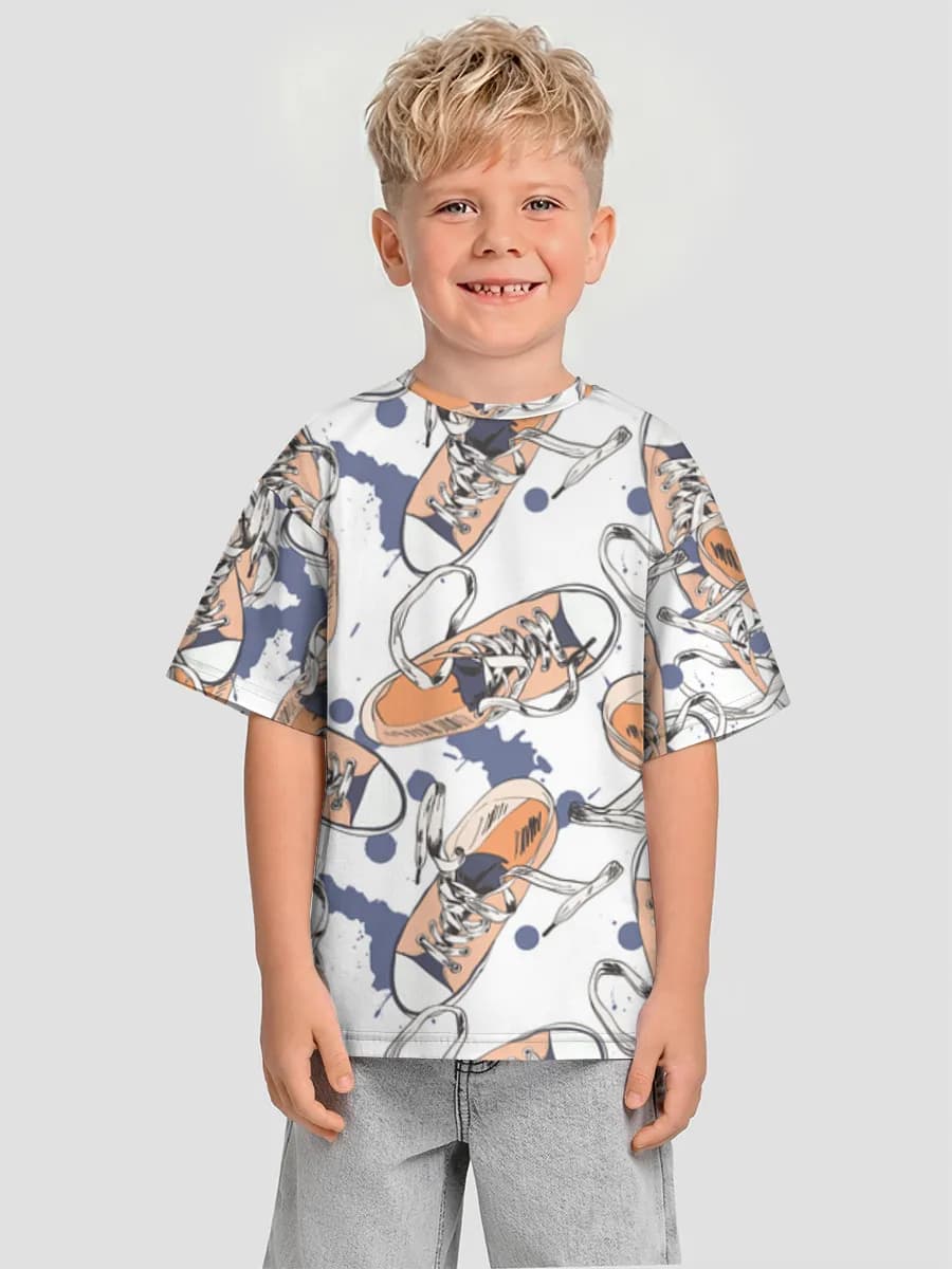 Boys' oversized cotton T-shirt