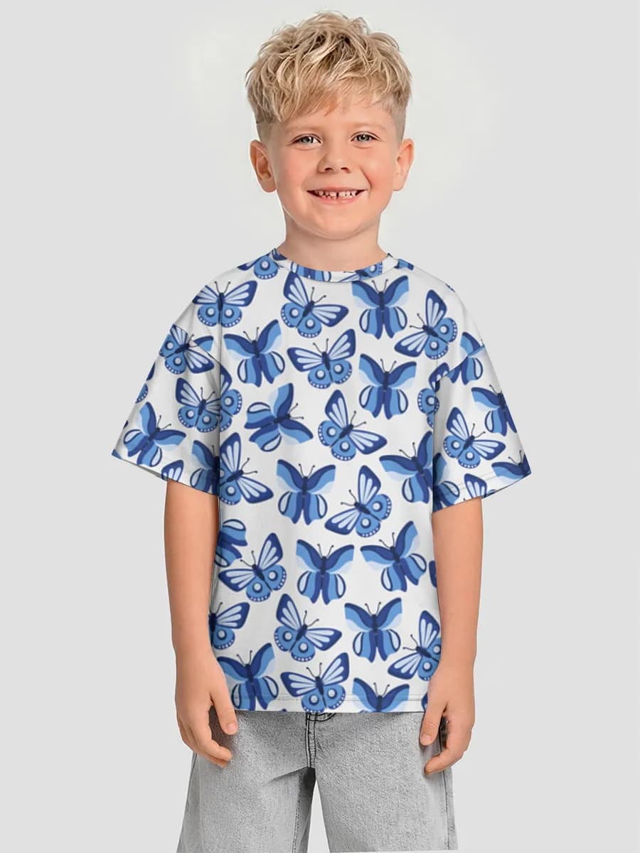 Boys' oversized cotton T-shirt
