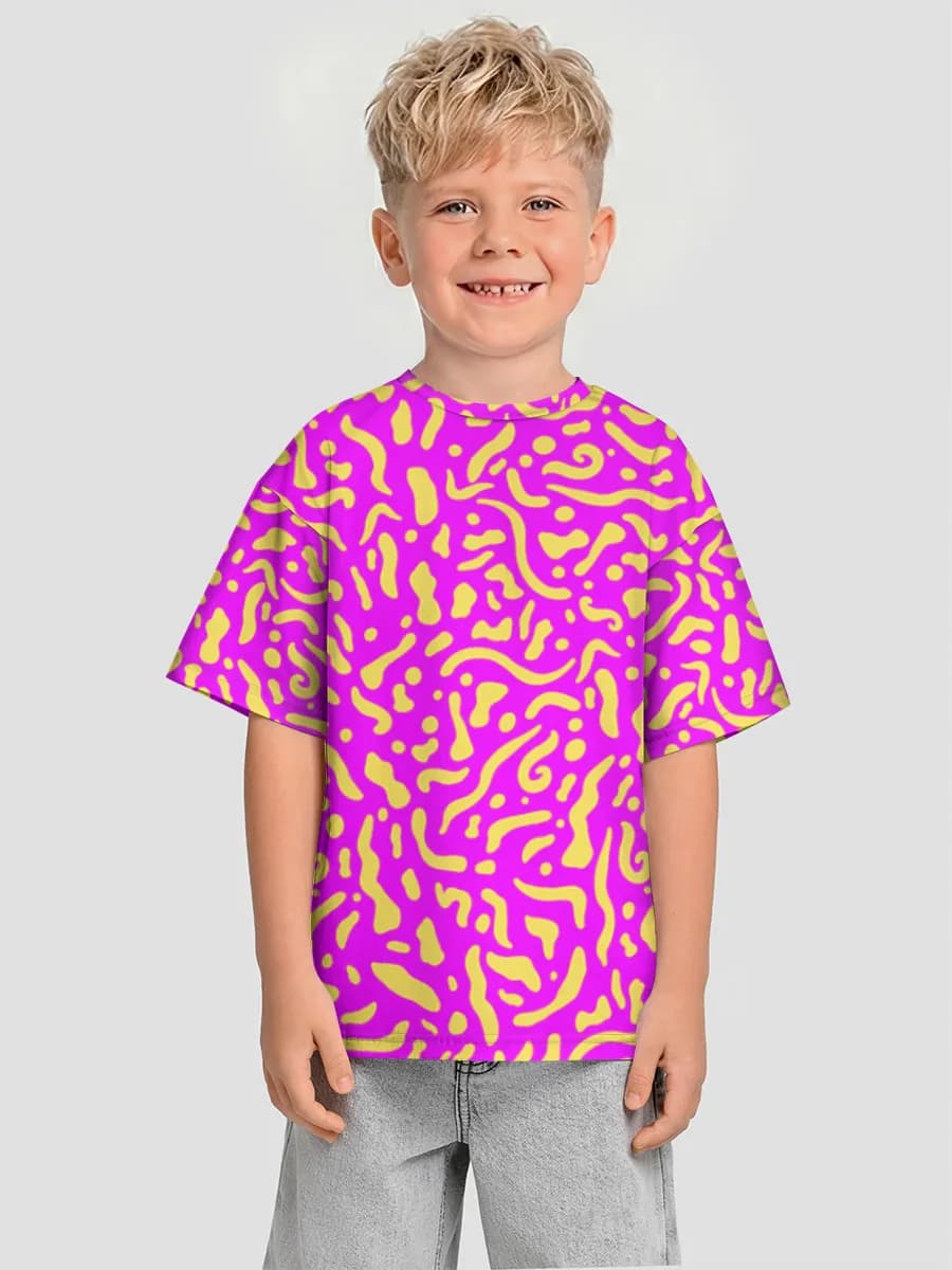 Boys' oversized cotton T-shirt