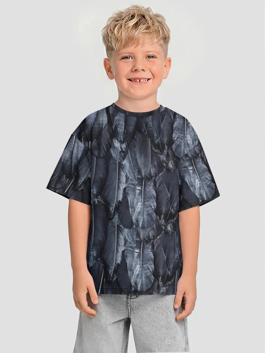 Boys' oversized cotton T-shirt
